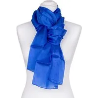 Seidenschal Seidenschal Halstuch Schal Royalblau