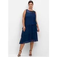 Sheego Etuikleid Cocktailkleid Ärmellos im Layerlook, mit Pailletten