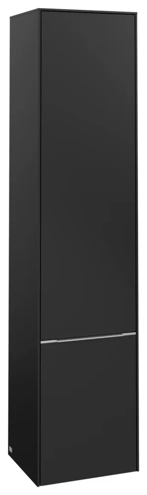 Villeroy & Boch Subway 3.0 Hochschrank, 2 Türen, 400 x 1710 x 346,5 mm, Volcano Black / Volcano Blac C58600VL