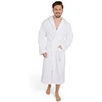 Blumtal Bademantel Herren, Baumwolle, mit gefütterter Kapuze, mit samtigen Frottee-Velours, Oeko-TEX® Zertifiziert