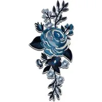Mono-Quick Aufnäher Bügelbild, Aufbügler, Applikationen, Patches, Flicken, zum aufbügeln, Polyester, Blume Blütenranke - Größe: 17,5 x 11 cm