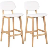 Woltu Barhocker, Barhocker 2er Set Barstühle Gut Gepolsterte aus Kunstleder