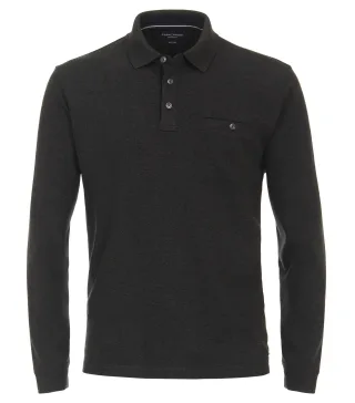 CASAMODA - Polo-Shirt Langarm grün - Gr. - XL