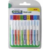 GUM Interdentalbürsten GUM TRAV-LER Interdentalbürsten gemischt - 10 Stück 0,6mm bis 2,0mm