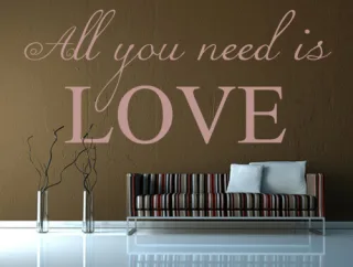 Wandtattoo Kinderzimmer "All you need is Love ...."