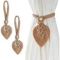 FOUORTUNATE-BEE Raffhalter 2 Stück Vorhang Raffhalter Boho Deko Raffhalter Boho Vorhanghalter, (Gardinenhalter Tiebacks Vorhang Clips für Vorhänge Gardinen Deko)