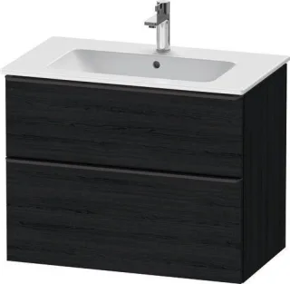 Duravit D-Neo Waschtischunterbau wandhängend Eiche Schwarz Matt 810x462x625 mm - DE43620BD160000 DE43620BD160000