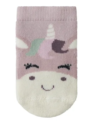 NAME IT - NBFNUNICORN TERRY FROTTE SOCK burnished lilac - Gr. - 62/68