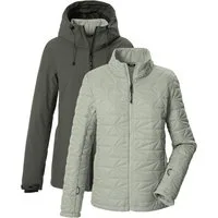 Killtec 3-in-1-Funktionsjacke KOW 20 WMN JCKT 3 in 1 Damenjacke, wasserdicht, atmungsaktiv, abzipbare Steppjacke