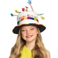 Boland Kostüm Kinder Hut 'Happy Birthday' mit Sternen, Rainbow