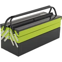 TRUTZHOLM Werkzeugkoffer Werkzeugkiste 53x20x21cm aus Stahl lackiert klappbarer Griff leer (1-teilig)