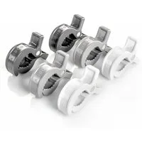 Zamboo Kinder-Buggy Grau Weiß, Kinderwagen Klammern Haken/Clips zur Befestigung an Buggy / Babyschale