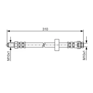 Bosch Bremsschlauch hinten Ford Mondeo 3