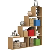 VCM Standregal Dubila L B. 155 x T. 29 x H. 163 cm, Stauraum für Bücher und Ordner, für Wohnzimmer und Mediaraum, 6 Fächer