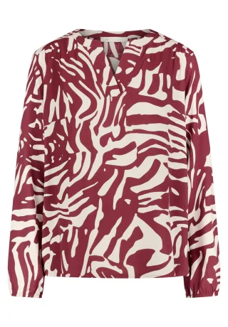 Betty & Co - Schlupfbluse Nature/Dark Red - Gr. - 38