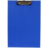 d.rect Schreibmappe 1 Stück Klemmbrett DIN A4 (1-St), aus Graupappe, mit PVC-Folien-Überzug und Drahtbügelklemme