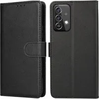 LuxusKollektion Flip Case Handyhülle Klapphülle Leder Wallet Samsung Galaxy A53 5G Schwarz