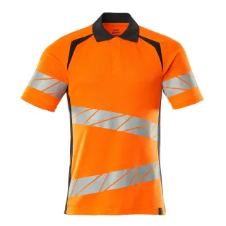 MASCOT Herren Polo-Shirt ACCELERATE SAFE Hi-vis Orange / Schwarzblau 4XL - 19083-771-14010-4XL