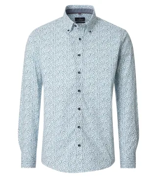 CASAMODA - Freizeithemd langarm aqua bis petrol - Gr. - L
