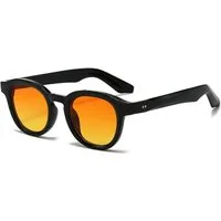 LuxusKollektion Retrosonnenbrille Sonnenbrille Retro Rund Damen Herren Schwarz Orange 52 Millimeter
