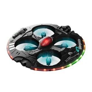 4DRC V47 UFO WiFi FPV with Dual Camera One-Key Throwing Spray Optical Flow Hover Colorful LED Circle Protection Kids Gif
