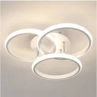 Riserva LED Deckenleuchte 3x Rund Design LED Deckenleuchte Weiß 40W 4500K Aluminium, LED wechselbar