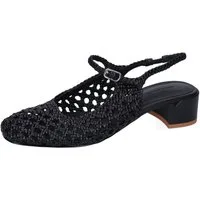 Melvin & Hamilton Belly 2 Leder-Sandalen für Damen Sandale Block-Absatz, Echtes Leder, Von Hand geflochten