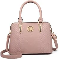 Miss Lulu Handtasche Mittelgroße Damen Henkeltasche, Lychee Muster, Strickprozess, Elegant (1-tlg)