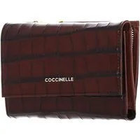 COCCINELLE Geldbörse Metallic Croco Shiny Soft, aus echtem Rindsleder