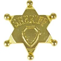 Funny Fashion Kostüm Cowboy Sheriffstern aus Metall - Gold