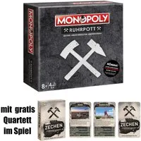 Winning Moves Spiel Monopoly Ruhrpott inkl. Quartettspiel Zechen, Brettspiel