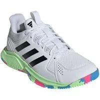 adidas Performance Hallen-Indoorschuhe Court Flight weiss/bunt Damen Squashschuh