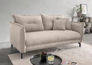 Home affaire 3-Sitzer "LAVA Breite 198 cm, modern und elegant, aktuelle Kissenoptik, bequem" Armlehnen verstellbar