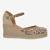 Unisa Unisa CACERES_LKD CANNELLE LEO, Sandaletten, Braun kombiniert, Damen Sandalette