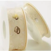 Goldina Loy GmbH + Co KG Tischband STOFF- BAND Eheringe Forever GOLDINA 40 mm/2m