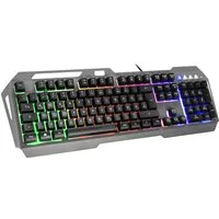 Speedlink LUNERA RGB Metal Rainbow, schwarze kabelgebundene Gaming-Tastatur (mit RGB Hintergrundbeleuchtung)