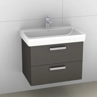 Artiqua 415 Waschtischunterschrank für Pro S 810967 Stahlgrau Metallic, 415-WU2L-L56-7141-88 415-WU2L-L56-7141-88