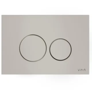 VitrA Origin WC-Betätigungsplatte für 2?Mengen?Spülung Glas Taupe,740-1602 740-1602