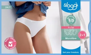 sloggi - sloggi 24/7 Microfibre Tai C3P weiss - Gr. - 46