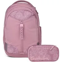 Satch Schulranzen Schulrucksack-Set MATCH Magnolia Dream 2-teilig (2-teilig), Schulranzen, ergonomisch, 30 + 5 Liter, 4 Fächer