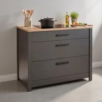 Inter Link Unterschrank Veneto (1-St) Für 60/90-cm Kochfeld, Soft-Close, Füße höhenverstellbar, 100x60x92