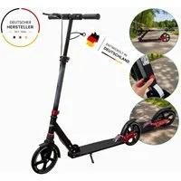 Carromco Tretroller Scooter Lugano 200, Cityroller für Kinder und Erwachsene, 20 km/h, (Geschenk zum Geburtstag, Geschenk Idee), zusammenklappbar, höhenverstellbarer Lenker, Hand- und Hinterradbremse
