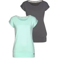 Ocean Sportswear Yoga & Relax Shirt Soulwear - Essentials Yoga Shirts (Packung, 2er-Pack) leicht überschnittene Schultern, längerer Schnitt