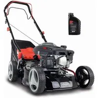 Scheppach Benzinrasenmäher RM420A, 42 cm Schnittbreite, (Set), mit Radantrieb, 131 cm³, 3,3 PS Motorleistung, inkl. 0,6 L Motoröl