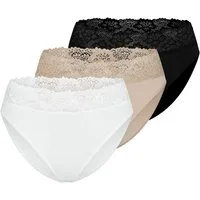 Nina Von C. Jazz-Pants Slips 3er Pack Slipboutique (Spar-Set, 3-St) Jazz Pants - Blickdicht - Mit breitem Spitzenbund