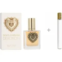 DOLCE & GABBANA Duft-Set Devotion Eau de Parfum (EDP) Damen Spray mit Reiseduft, Süß-gourmandiger Duft mit kandierter Zitrone, Orangenblüte und Vanille