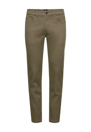 camel active - Regular Fit 5-Pocket-Hose deep olive - Gr. - 30