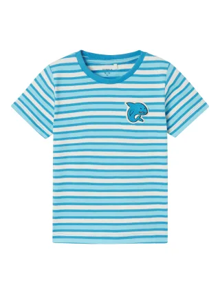 NAME IT - NMMDIKE SS TOP PB swedish blue - Gr. - 92