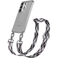 EAZY CASE Handykette Umhängeband für Samsung Galaxy S26 Ultra 6,9 Zoll, Handyhülle Band Crossbody Grau-Schwarz Mix