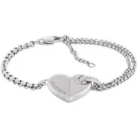 Tommy Hilfiger Armkette BOLD HEARTS, mit Emaille - mit Glasstein